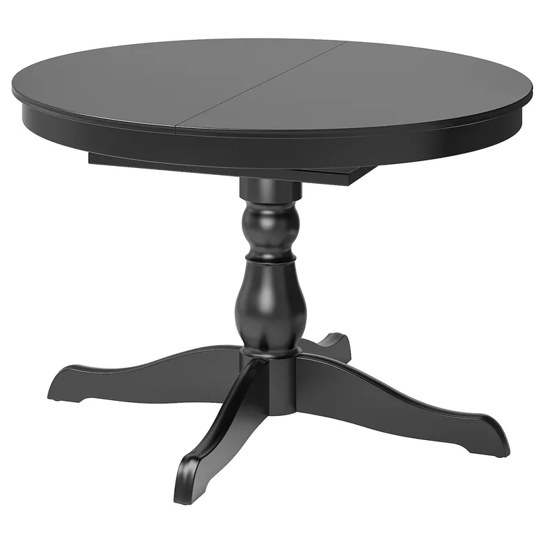 IKEA INGATORP ІНГАТОРП, розкладний стіл, чорний, 110 / 155 см 802.170.72 фото №1