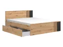 BRW Кровать Vabres 160x200 дубовые рейки ручной работы, дуб ремесленный/черный LOZ/160-DASN/DASN/CA фото thumb №7