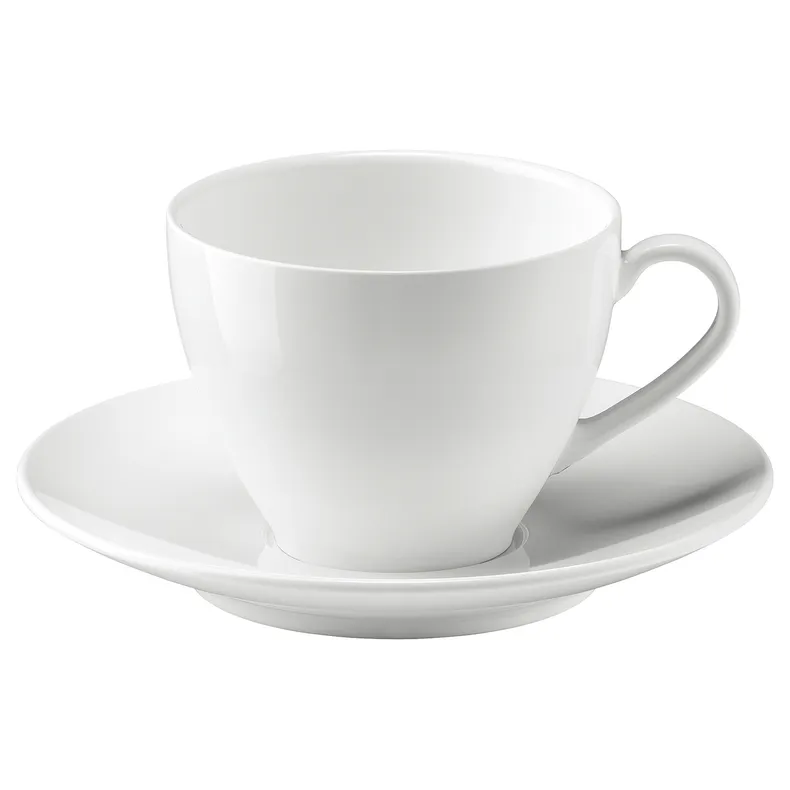 IKEA VÄRDERA ВЭРДЕРА, чашка кофейная с блюдцем, белый, 20 сл 602.774.63 фото №7