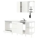 IKEA ENHET ЭНХЕТ, кухня, белый, 203x63.5x222 см 293.374.07 фото thumb №1