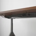 IKEA IDÅSEN ИДОСЕН, письменный стол, коричневый / темно-серый, 160x80 см 992.810.39 фото thumb №4