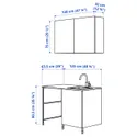 IKEA ENHET ЭНХЕТ, комбинация для домашней прачечной, белый / имит. дуб, 139x63,5x87,5 см 794.772.64 фото thumb №4