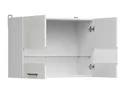 BRW Двухдверный верхний кухонный шкаф Junona Line 80 см с витриной мел-глянец, белый/мелкозернистый белый глянец G2W/80/57-BI/KRP фото thumb №3