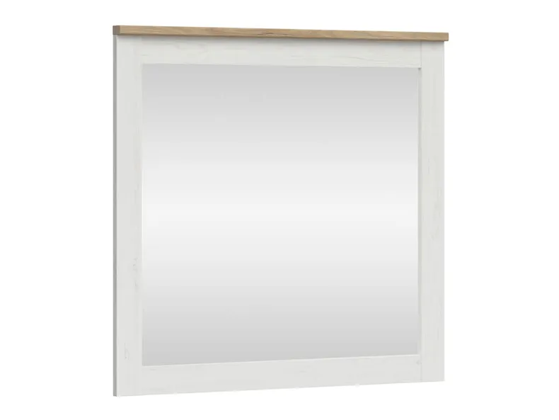 BRW Зеркало настенное Loksa 90,5x96 см белое, сосна андерсен белая/дуб внук LUS/96-APW фото №1