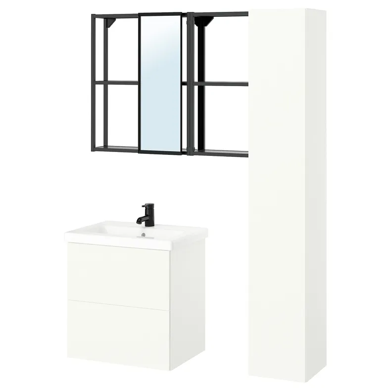 IKEA ENHET ЕНХЕТ, ванна, антрацит/білий, 64x43x65 см 695.477.00 фото №1