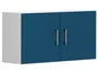 BRW Настінна шафа Modeo100 см з дверцятами біла/темно-синя SFW/100/50/30_10-BI/BLC фото
