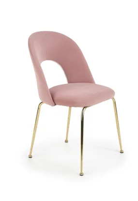 Кухонний стілець HALMAR K385 світло-рожевий/золотий (2р=4шт) фото