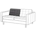 IKEA LANDSKRONA ЛАНДСКРУНА, подушка д/спинки для 2-місн дивана, Запасна частина гарматного/темно-сірого кольору 804.980.29 фото thumb №1