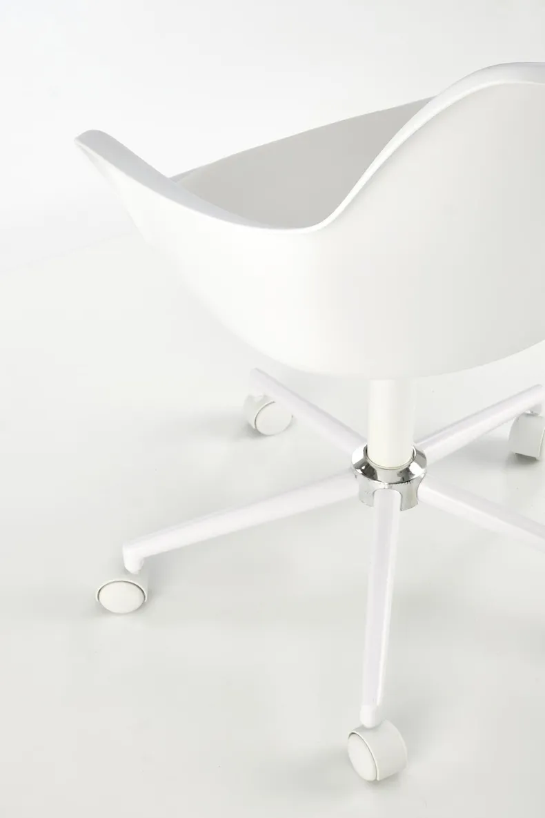 Крісло комп'ютерне офісне обертове HALMAR GASLY, білий фото №8