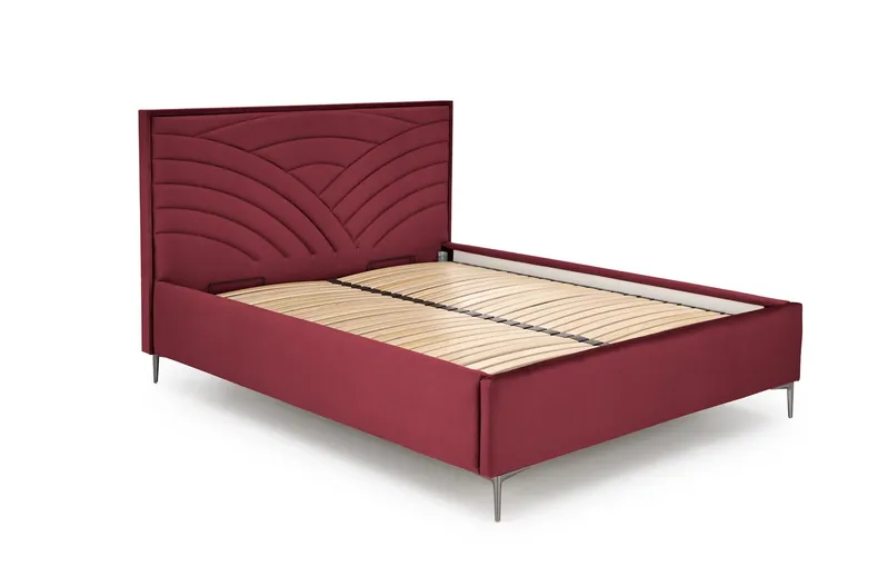 Узголів'я ліжка HALMAR MODULO W3 160 см бордового кольору. Моноліт 59 фото №2