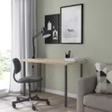 IKEA MITTCIRKEL МІТТЦІРКЕЛЬ / ADILS АДІЛС, письмовий стіл, яскравий ефект сосни темно-сірий, 120x60 см 495.086.72 фото thumb №4