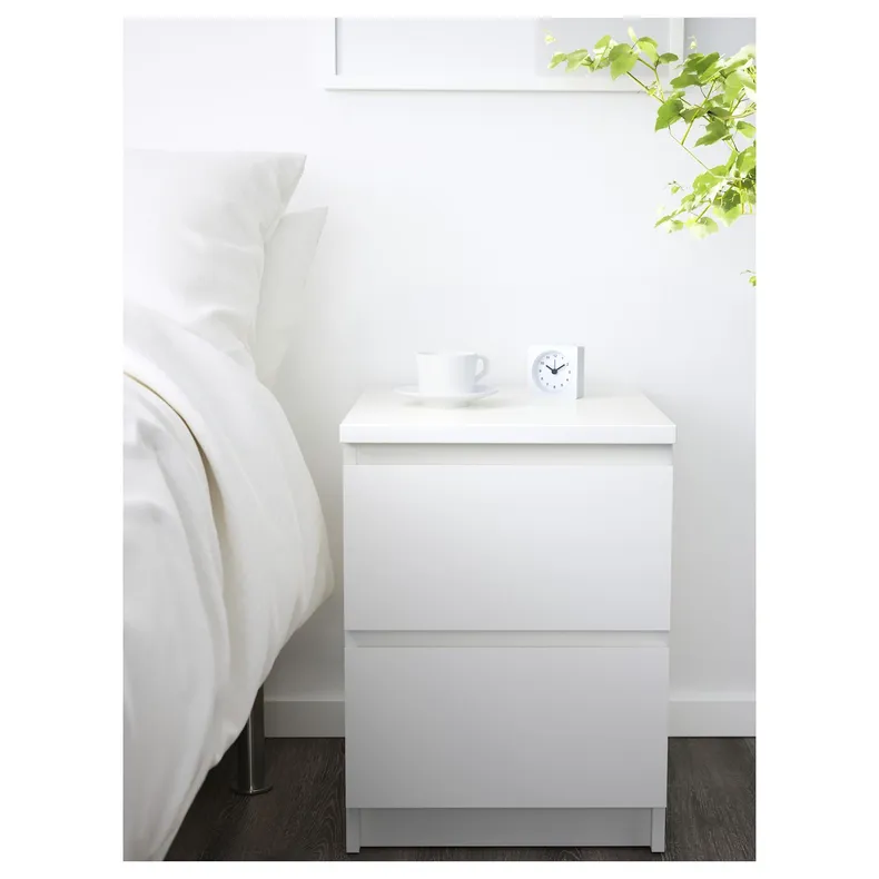 IKEA MALM МАЛЬМ, комплект мебели для спальни,2 предм, белый 294.834.13 фото №4