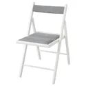 IKEA FRÖSVI ФРЕСВІ, стілець складаний, білий/КНІСА світло-сірий 205.343.32 фото thumb №1