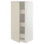 IKEA METOD МЕТОД / MAXIMERA МАКСИМЕРА, высокий шкаф с ящиками, белый / гавсторпский бежевый, 60x60x140 см 194.267.67 фото