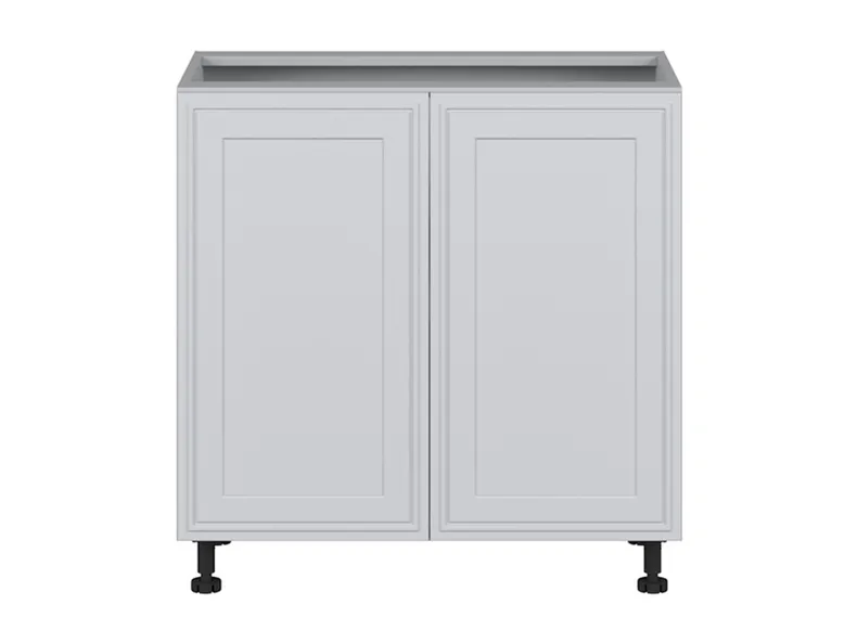 BRW Кухонный цокольный шкаф Верди 80 см двухдверный светло-серый матовый, греноловый серый/светло-серый матовый FL_D_80/82_L/P-SZG/JSZM фото №2
