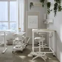 IKEA TROTTEN ТРОТТЕН, стол, бежевый / белый, 80x80 см 894.369.75 фото thumb №3