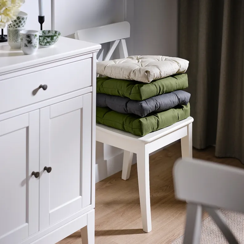 IKEA MALINDA МАЛІНДА, подушка на стілець, світло-бежевий, 40/35x38x7 см 102.092.02 фото №4