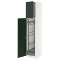 IKEA METOD МЕТОД, висока шафа із приладд д/прибирання, білий / Хавсторп темно-зелений, 40x60x200 см 995.575.61 фото thumb №1