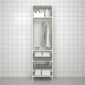 IKEA ENHET ЕНХЕТ, шафа, біла / сіра рамка, 60x62x210 см 194.355.78 фото thumb №3