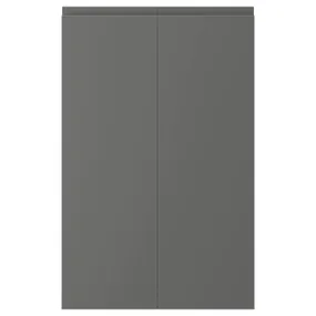 IKEA VOXTORP ВОКСТОРП, дверца д / напольн углового шк, 2шт, правый темно-серый, 25x80 см 504.540.98 фото