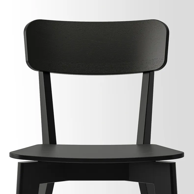 IKEA SKANSNÄS СКАНСНЭС / LISABO ЛИСАБО, стол и 4 стула, шпон светлого бука / черный, 150 / 205 см 095.615.67 фото №3