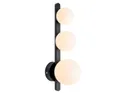 BRW Настінний 3-точковий світильник Puro для ванної кімнати зі скла та металу біло-чорного кольору 080626 фото thumb №1
