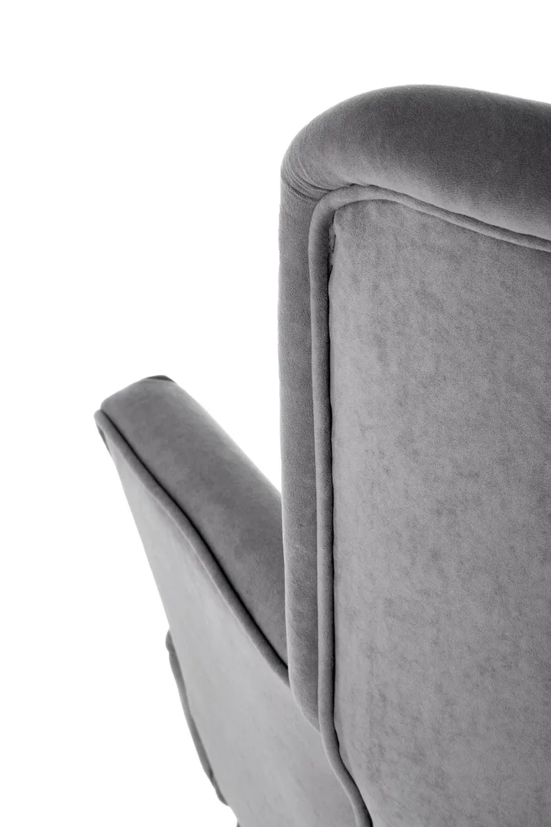 Мягкое кресло бархатное HALMAR DELGADO BLUVEL 14, серый фото №6