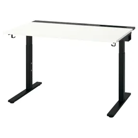 IKEA MITTZON МІТТЗОН, письмовий стіл, білий / чорний, 120x80 см 795.260.33 фото