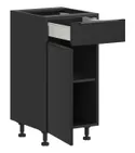 BRW Кухонный шкаф Sole L6 40 см левосторонний с выдвижным ящиком черный матовый, черный/черный матовый FM_D1S_40/82_L/SMB-CA/CAM фото thumb №3