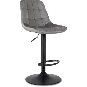 Барный стул бархатный MEBEL ELITE ARCOS 2 Velvet, серый фото