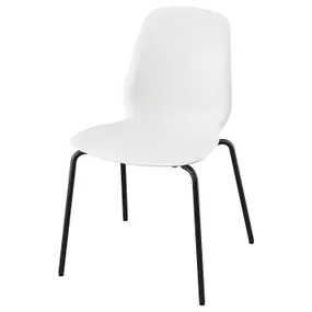 IKEA LIDÅS ЛІДОС, стілець, білий / СЕФАСТ чорний 694.813.94 фото