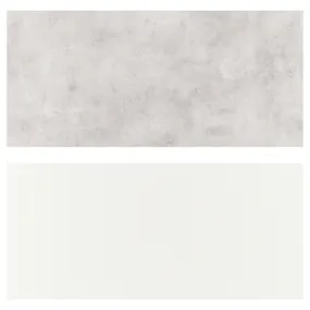 IKEA LYSEKIL ЛІСЕКІЛ, настінна панель, двобічний білий/світло-сірий під бетон, 119.6x55 см 805.516.82 фото