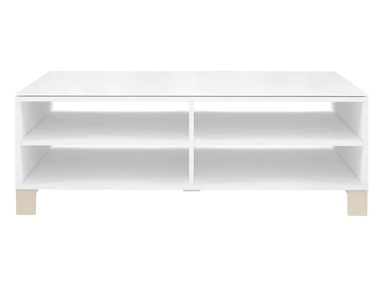 BRW Стіл Poole 110 см зі скляною стільницею білий, білий BI фото №3