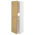 IKEA METOD МЕТОД, висока шафа для холодильнка/морозил, білий / Voxtorp імітація. дуб, 60x60x200 см 395.392.78 фото thumb №1