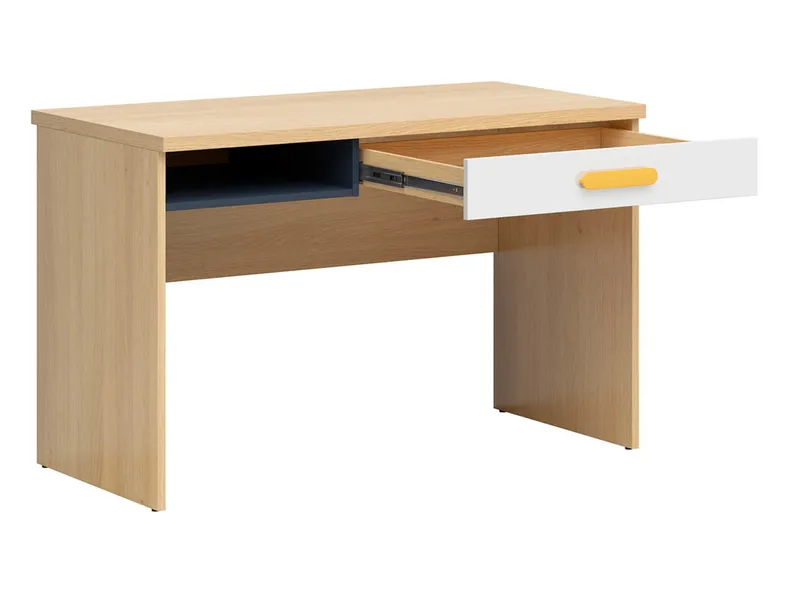 Письмовий стіл BRW Wesker, 120х59 см, дуб польський/синій/білий глянець BIU1S-DANA/UG/BIP фото №3