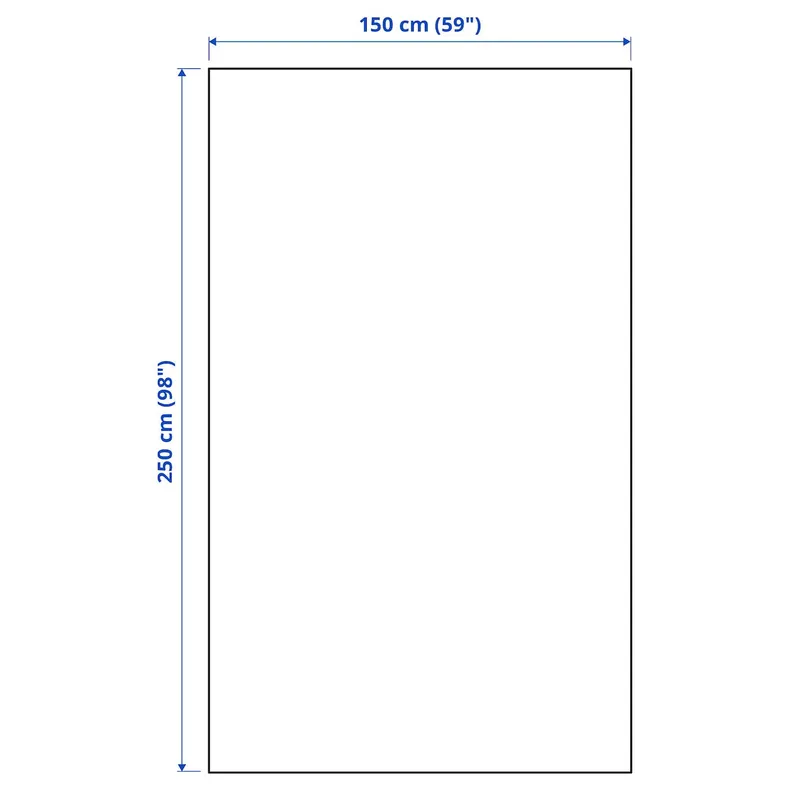 IKEA TRATTVIVA ТРАТТВІВА, покривало, Чорний Синій, 150x250 см 405.844.44 фото №4