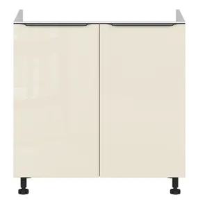 BRW Sole L6 80 см двухдверный кухонный шкаф под мойку магнолия жемчуг, альпийский белый/жемчуг магнолии FM_DK_80/82_L/P-BAL/MAPE фото