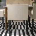 IKEA MÅRENÄS МОРЕНЭС, стул с подлокотником, черный / бежевый 795.143.89 фото thumb №5