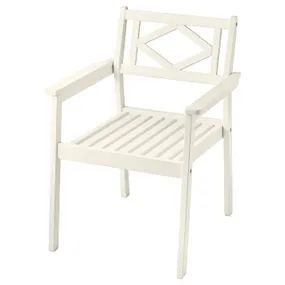 IKEA BONDHOLMEN БОНДХОЛЬМЕН, крісло з підлокітниками, вуличне, білий / бежевий 105.581.73 фото