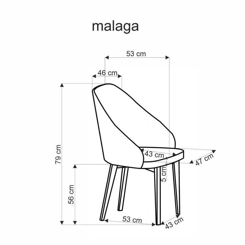 Стілець HALMAR MALAGA MAVEL 14 / STELAR 92, сірий фото №2