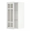 IKEA METOD МЕТОД, навесной шкаф / полки / стеклян дверца, белый / Стенсунд белый, 40x80 см 794.621.87 фото thumb №1