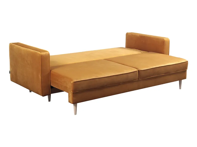 BRW Трехместный диван-кровать Tivoli с ящиком для хранения велюр желтый, Riviera 41 желтый SO3-TIVOLI-3DL-G1_B8487B фото №2