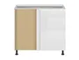 BRW Левый угловой шкаф для кухни Sole белый глянец 105x82 см, альпийский белый/глянцевый белый FH_DNW_105/82/60_L/B-BAL/BIP фото
