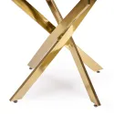 Стол круглый стеклянный MEBEL ELITE SALLO, 110 см, прозрачный/золотой фото thumb №11