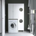 IKEA NYSJÖN НЮШЕН, комбінація д/зберігання для прання, білий, 105x32x190 см 094.159.53 фото thumb №2
