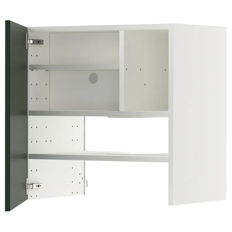 IKEA METOD МЕТОД, навесной шкаф д/вытяжки/полка/дверь, белый/Гавсторп темно-зеленый, 60x60 см 295.570.60 фото №1