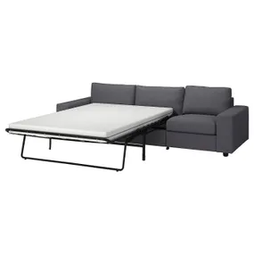 IKEA VIMLE ВИМЛЕ, 3-местный диван-кровать, с широкими подлокотниками / средне-серый цвет 995.452.57 фото