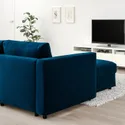 IKEA VIMLE ВІМЛЕ, 3-місний диван-ліжко, з шезлонгом/Djuparp темно-зелено-синій 195.372.75 фото thumb №3