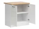BRW Базовый шкаф для кухни Junona Line 80 см со столешницей из мелового глянца, белый/ меловой глянец/ дуб крафт голд D2D/80/82_ZBL-BI/KRP/DCRZ фото thumb №3