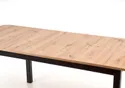 Кухонний стіл розкладний HALMAR FLORIAN 160-228x90 см, стільниця - дуб артисан, ніжки - чорні фото thumb №6